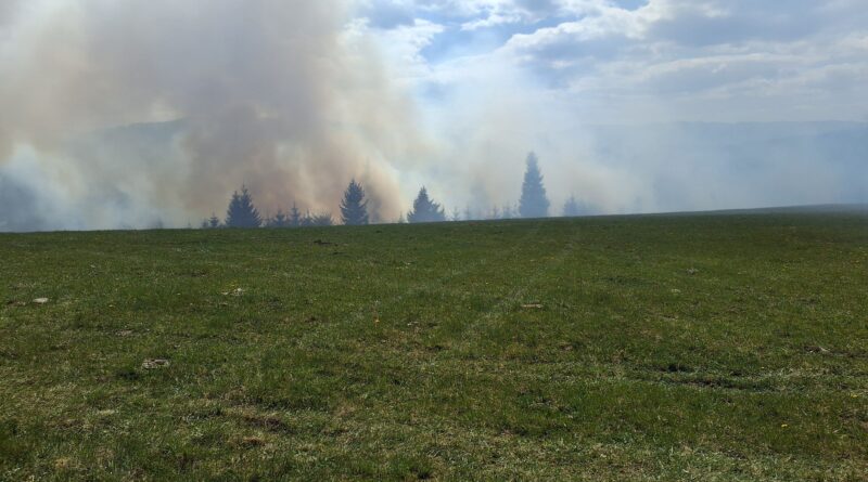 Lesný požiar na Liptove