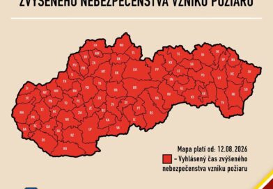 CELÉ SLOVENSKO JE V ČERVENOM🔴 RIZIKO POŽIAROV JE MIMORIADNE VYSOKÉ