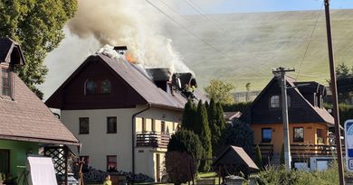 Požiar strechy rodinného domu v Liptovskom Trnovci