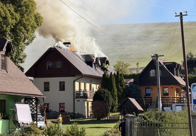 Požiar strechy rodinného domu v Liptovskom Trnovci